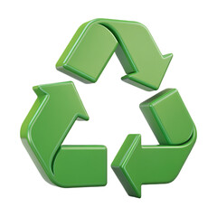 Green Recycle Symbol on Black Background Representing Sustainability and Environmental Awareness with Clean and Modern Design
