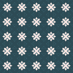 Seamless Arabesque Geometric Floral Pattern Background.