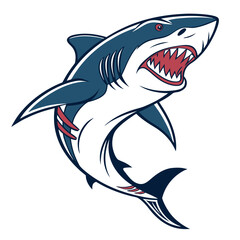 Fototapeta premium Aggressive shark mascot logo design