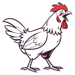 Fototapeta premium Cartoon Chicken Illustration