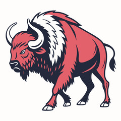 Strong Bison Illustration