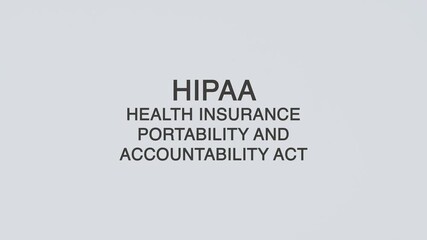 HIPAA Health Insurance Portability and Accountability Act concept word stethoscope illustrative illustration text hand diagnosed on white background for medical privacy awareness, patient care - Powered by Adobe