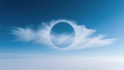 Cloud Ring in the Sky: A Natural Phenomenon Forming a Perfect Circle