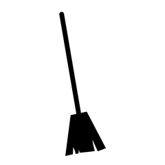 Broomstick silhouette vector