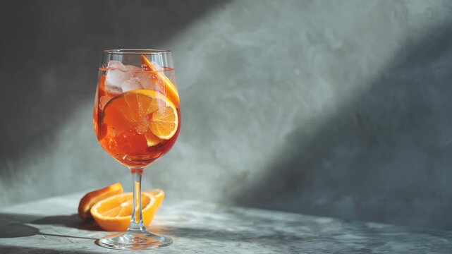 glass of red wine, orange wine, aperol spirits, summer wine