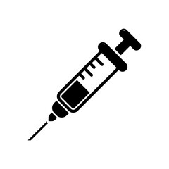 Medical Syringe Icon for Healthcare Vaccination and Injection Procedures