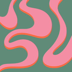 Groovy pattern on green background