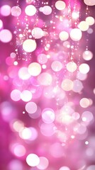 Obraz premium A display of soft, glowing bokeh lights in shades of pink and white.