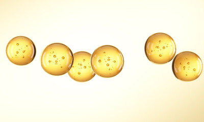 Hydrating bubble essence water droplets water molecules