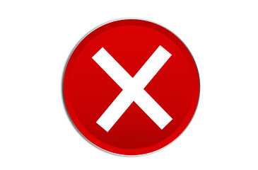 Obraz premium Red Cross round Buttons with flat design Isolated On PNG Transparent Background