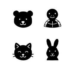 cat and dog. Pet Animals Silhouette Vector Set. 
Dog, Cat, rabbit, bird, turtle, panda and Puppy Silhouette Pack. Minimalist Silhouette Pets Vector Collection. Domestic Animals Silhouette Artwork.