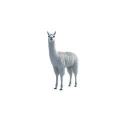 Fototapeta premium White Llama Standing