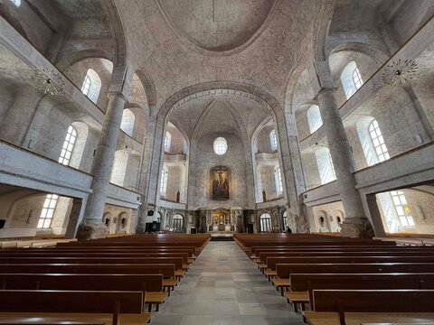 inside the Dresden Kreuzkirche (Church of the Holy Cross)