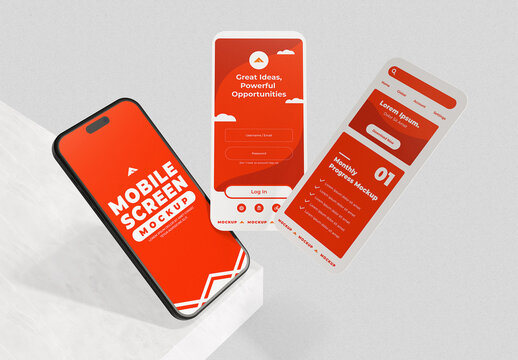 Mobile Apps Screen Mockup