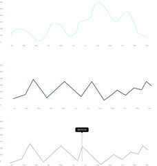 Line Chart Infographic – Business Data Visualization and Analytics Graphs