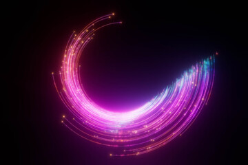 A purple and blue spiral the middle