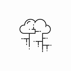 cloud data transfer icon sign vector