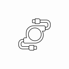 retractable cable charger icon sign vector