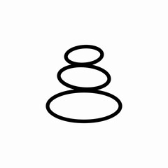stacked stones zen icon sign vector