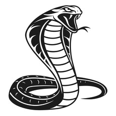Fototapeta premium Aggressive Cobra Striking Vector Logo