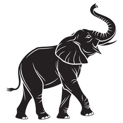 Obraz premium Elegant Elephant Silhouette Illustration
