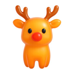 Naklejka premium PNG Cute cartoon reindeer toy design.