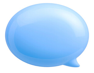 Smooth rounded speech bubble PNG with gradient fill, transparent background, modern style