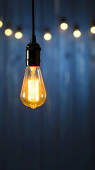 Glowing Lightbulb Minimalist Vertical Wallpaper