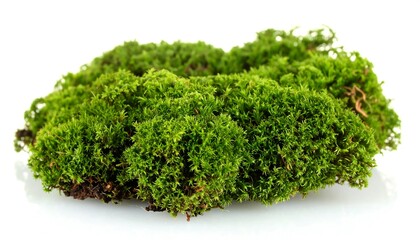 Close-up of a vibrant green moss cluster