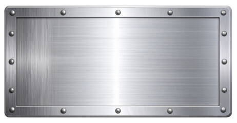 Metallic Rectangular Shield with Visible Screws