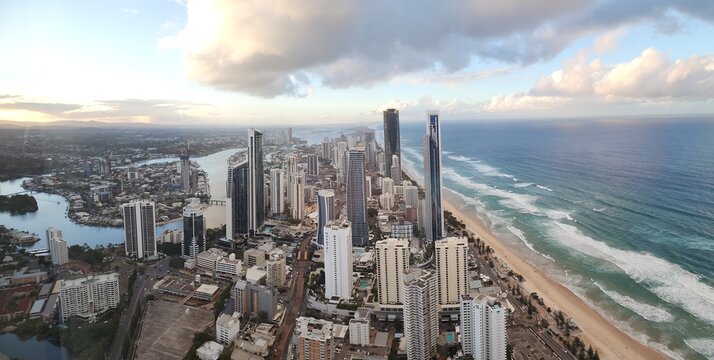 panoramic view of gold coast