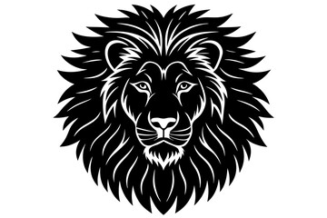 Vector illusion of  head of  a lion