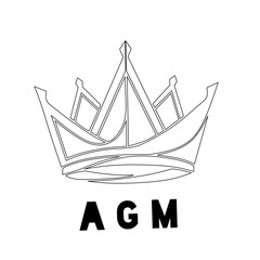 Elegant black crown vector with 