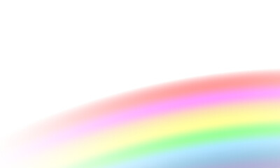 A glowing rainbow arch with soft, blended colors and a dreamy mist effect. The vibrant gradient creates a magical and airy atmosphere.