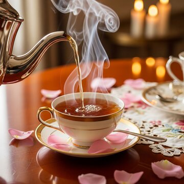 cup of tea and teapot
