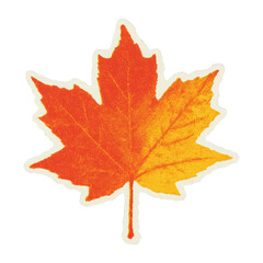 Fototapeta premium PNG Vibrant autumn maple leaf illustration.