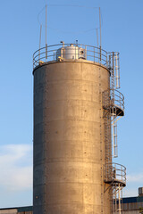 Industrial Silo Against Sky