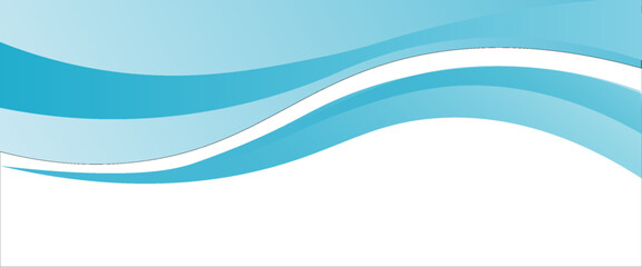 Blue and white business wave banner background. vector