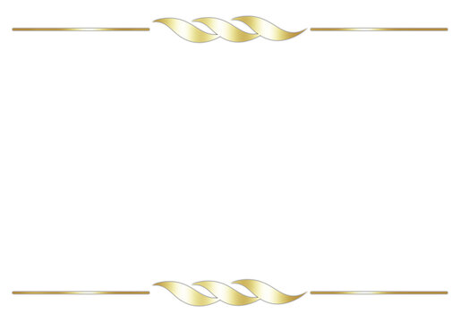 Elegant Gold Text Frame on Transparent Background for Invitations, Certificates, and Presentations - Powered by Adobe