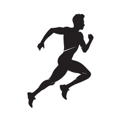 Silhouette of a Running Man
