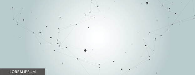 Abstract connected dots and lines background. Technology concept