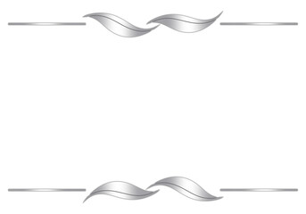 Elegant Silver Text Frame on Transparent Background for Invitations, Certificates, and Presentations