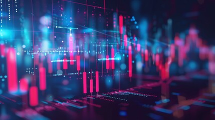 Abstract digital display of financial data.