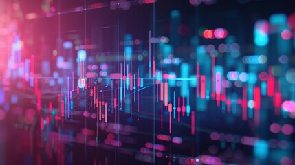 Abstract display of financial data with vibrant colors.