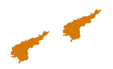 Andhra Pradesh map on focus, Indian states, suitable for education, business, presentations, print, web use, and creative geographic projects. Indian union territory.