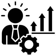 Motivation Glyph Icon