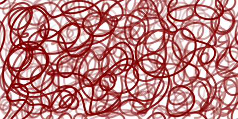 swirling red lines on a black background. The lines vary slightly in thickness and create a complex, interwoven pattern that fills the entire frame. 