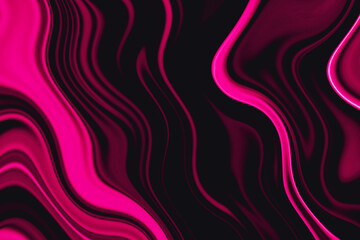 Flowing magenta and black abstract pattern. Suitable for backgrounds, digital art projects, packaging design, and modern artistic concepts.