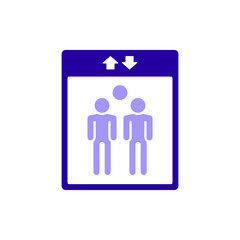 Icon a elevator, isolated against a clean background.