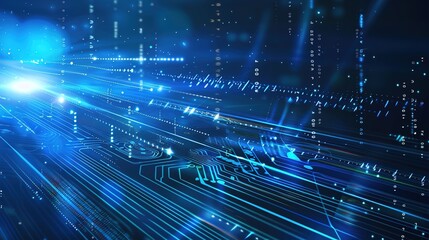 Exploring Dynamic Technology Lines and Vibrant Blue Technology Backgrounds for Modern Digital Design: Innovate Visual Concepts, Futuristic Interface Elements